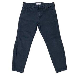 Everlane Cotton Stretch Tapered Leg Jeans Black Denim Mens size 34X30